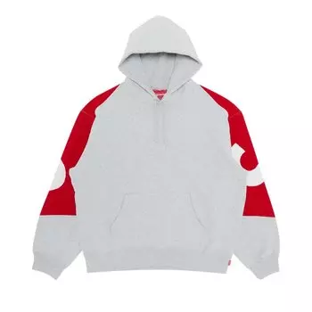 Толстовка Supreme Big Logo Jacquard Hooded 'Heather Grey', серый