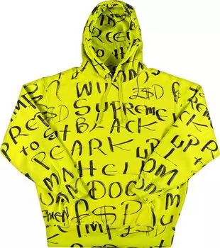 Толстовка Supreme Black Ark Hooded Sweatshirt 'Fluorescent Yellow', желтый
