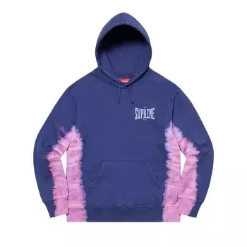 Толстовка Supreme Bleached Hooded Sweatshirt Dark Royal, синий