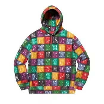 Толстовка Supreme Blocks Hooded Sweatshirt Multi, разноцветный
