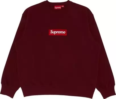 Толстовка Supreme Box Logo Crewneck 'Cardinal', красный