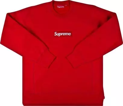 Толстовка Supreme Box Logo Crewneck 'Red', красный