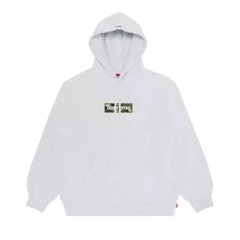 Толстовка Supreme Box Logo Hooded 'Ash Grey', серый