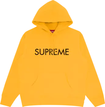Толстовка Supreme Capital Hooded Sweatshirt 'Bright Gold', желтый