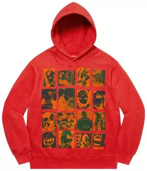 Толстовка Supreme Collage Grid Hooded Sweatshirt 'Red', красный