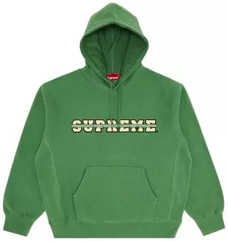 Толстовка Supreme Collegiate Acronym Hooded Sweatshirt 'Dusty Green', зеленый