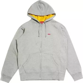 Толстовка Supreme Contrast Zip Up Hooded Sweatshirt 'Heather Grey', серый