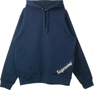 Толстовка Supreme Corner Label Hooded Sweatshirt 'Navy', синий