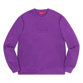 Толстовка Supreme Cutout Logo Crewneck Violet, фиолетовый