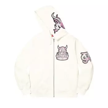 Толстовка Supreme Demon Zip Up Hooded Sweatshirt, белый