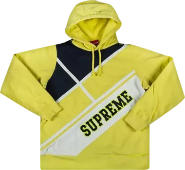 Толстовка Supreme Diagonal Hooded Sweatshirt 'Lemon', желтый