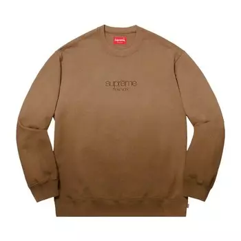Толстовка Supreme Dipped Crewneck Brown, коричневый
