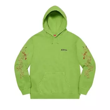 Толстовка Supreme Dragon Overdyed Hooded Sweatshirt Lime, зеленый