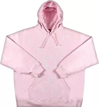 Толстовка Supreme Embroidered S Hooded Sweatshirt 'Light Pink', розовый