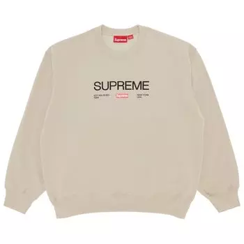 Толстовка Supreme Established Crewneck, бежевый