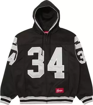 Толстовка Supreme Football Zip Up Hooded 'Black', черный