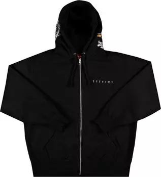 Толстовка Supreme Globe Zip Up Hooded Sweatshirt 'Black', черный