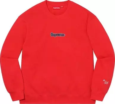 Толстовка Supreme Gonz Logo Crewneck 'Washed Red', красный