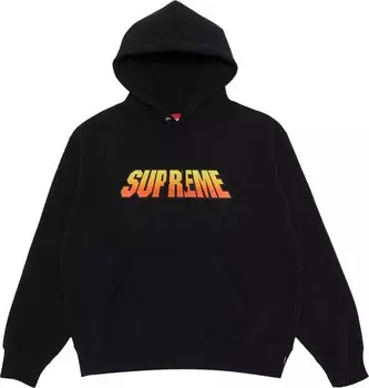 Толстовка Supreme Gradient Hooded 'Black', черный