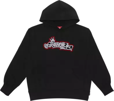 Толстовка Supreme Handstyle Hooded Sweatshirt 'Black', черный