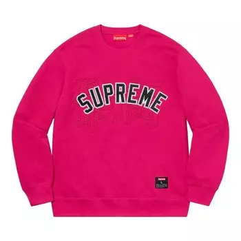 Толстовка Supreme Kanji Logo Crewneck Fuchsia, розовый