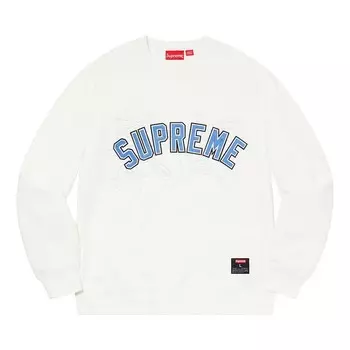 Толстовка Supreme Kanji Logo Crewneck White, белый