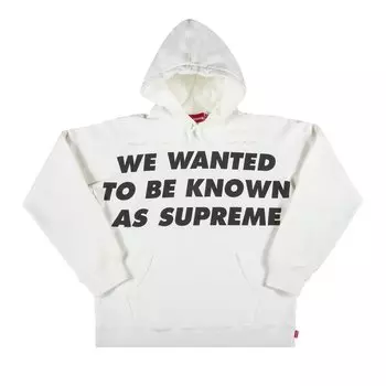 Толстовка Supreme Known As Hooded Sweatshirt 'White', белый