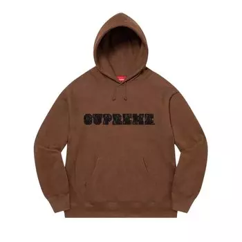 Толстовка Supreme Lace Hooded Sweatshirt, коричневый