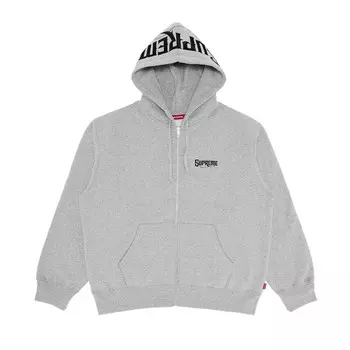 Толстовка Supreme Mister Cartoon Zip Up Hooded Sweatshirt Heather Grey, серый