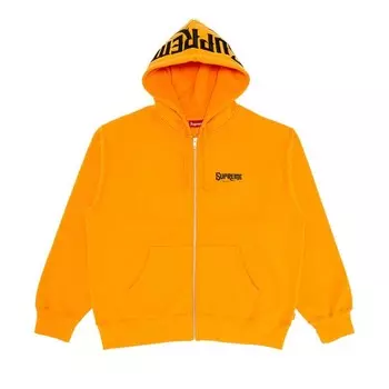 Толстовка Supreme Mister Cartoon Zip Up Hooded Sweatshirt Tangerine, оранжевый