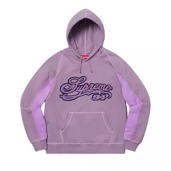 Толстовка Supreme Paneled Script Hooded Sweatshirt Dusty Purple, фиолетовый