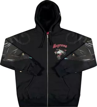 Толстовка Supreme Panther Zip Up Hooded Sweatshirt 'Black', черный
