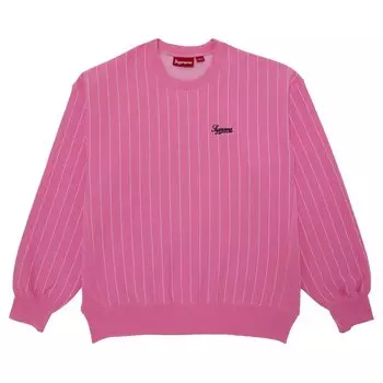 Толстовка Supreme Pinstripe Crewneck, розовый