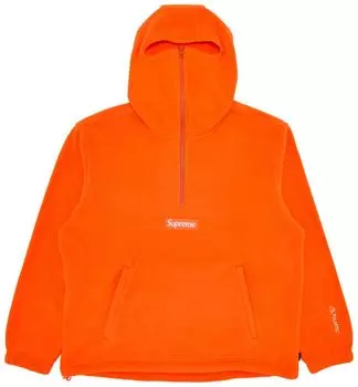 Толстовка Supreme Polartec Facemask Half Zip Hooded Sweatshirt 'Orange', оранжевый