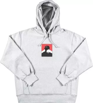 Толстовка Supreme Portrait Hooded Sweatshirt 'Heather Grey', серый