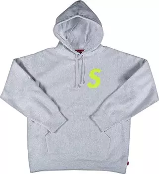 Толстовка Supreme S Logo Hooded Sweatshirt 'Ash Grey', серый