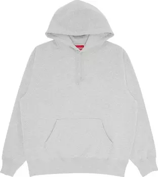 Толстовка Supreme Satin Appliqu Hooded Sweatshirt 'Heather Grey', серый