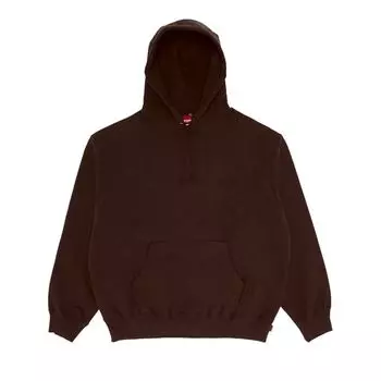 Толстовка Supreme Satin Appliqu Hooded Sweatshirt Brown, коричневый