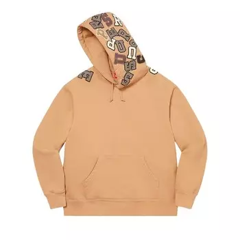 Толстовка Supreme Scattered Appliqu Hooded Sweatshirt Dark Tan, желто-коричневый