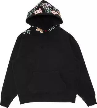 Толстовка Supreme Scattered Appliqué Hooded Sweatshirt 'Black', черный