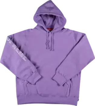 Толстовка Supreme Sleeve Embroidery Hooded Sweatshirt 'Violet', фиолетовый