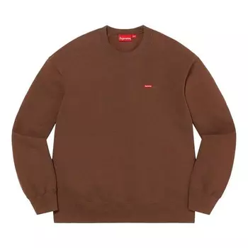 Толстовка Supreme Small Box Crewneck Dark Brown, коричневый