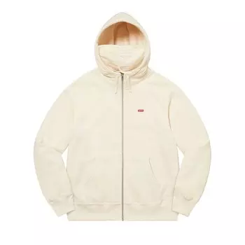 Толстовка Supreme Small Box Facemask Zip Up Hooded Sweatshirt Natural, кремовый
