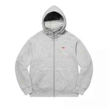 Толстовка Supreme Small Box Facemask Zip Up Hooded Sweatshirt Heather Grey, серый