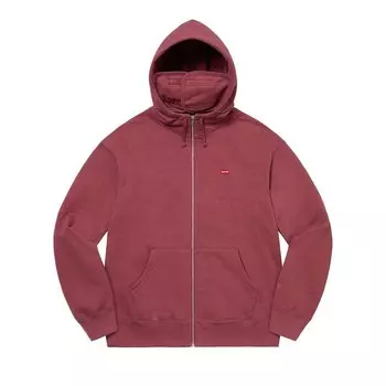 Толстовка Supreme Small Box Facemask Zip Up Hooded Sweatshirt Plum, красный