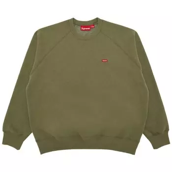 Толстовка Supreme Small Box Raglan Crewneck, зеленый