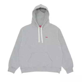 Толстовка Supreme Small Box с капюшоном и шнурком, Heather Grey