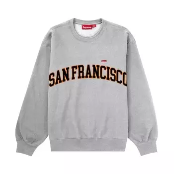 Толстовка Supreme Small Box Shop Crewneck - San Francisco, цвет Heather Grey