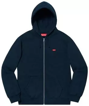 Толстовка Supreme Small Box Zip Up Sweatshirt 'Navy', синий