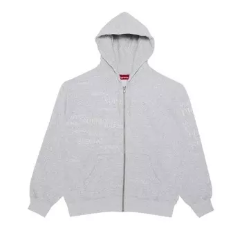 Толстовка Supreme Special Zip Up Hooded Sweatshirt Ash Grey, серый